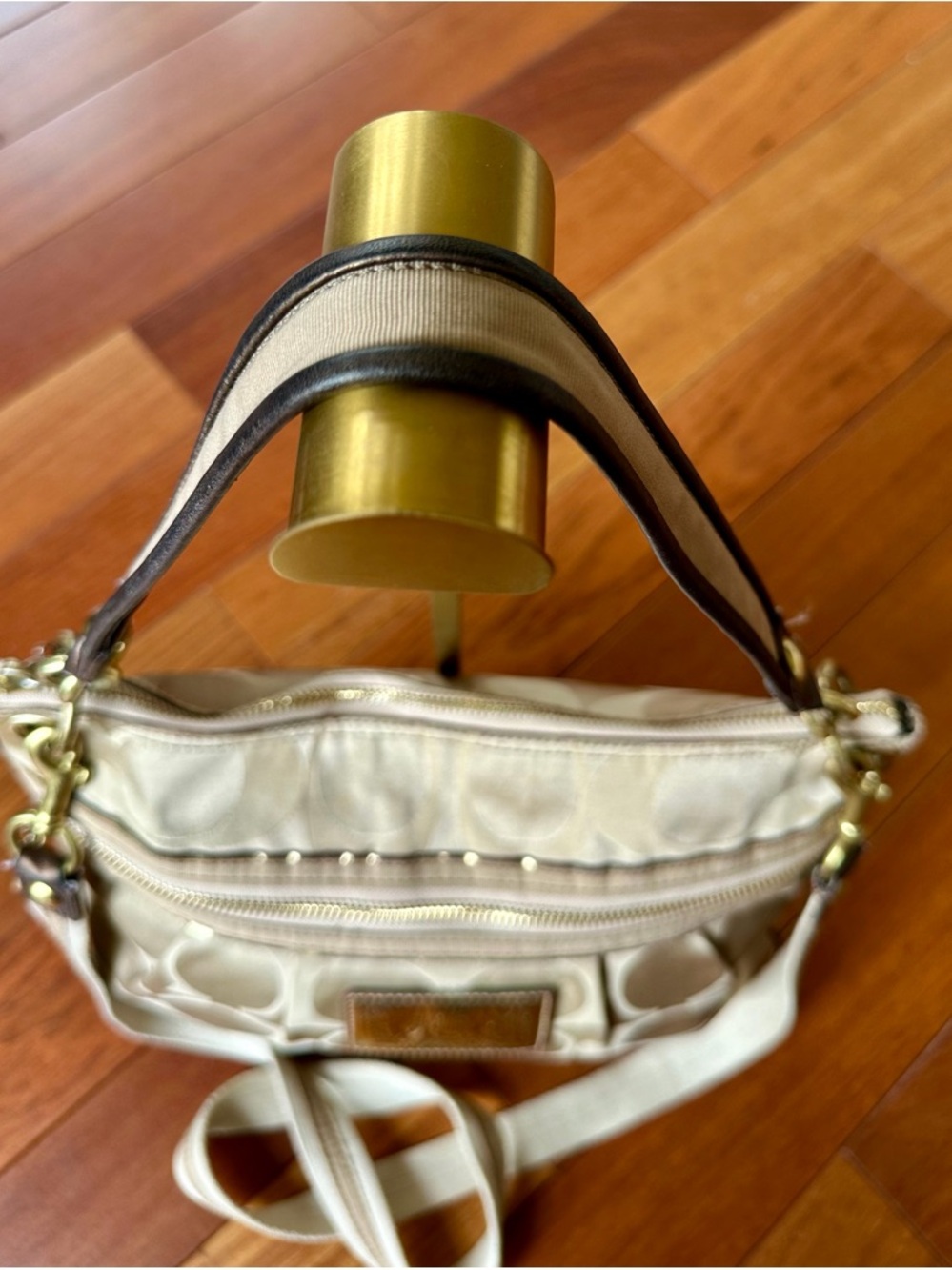 Coach Poppy Signature 2-Way Shoulder Bag with Signature Jacquard "C" Pattern - Picture 7 of 13